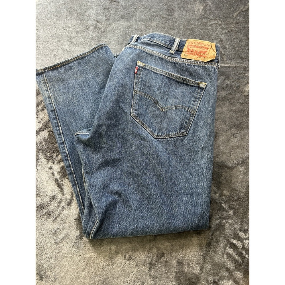 Levi's 501 Denim Jeans Mens 42x30 Button Fly